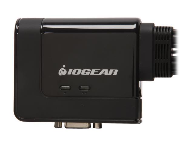 IOGEAR KVM 2-Port USB VGA Cabled Switch - 2048 X 1536 - Remote Button Switch - Plug N Play - PC MAC SUN - GCS22U
