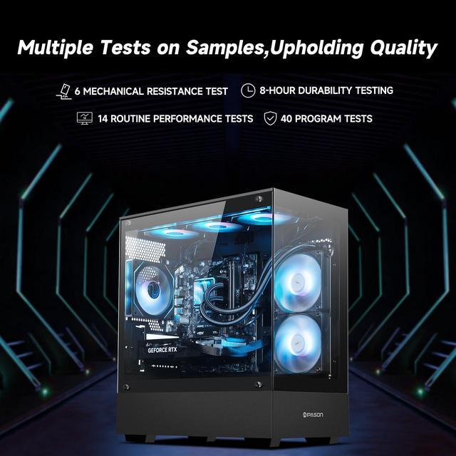 IPASON Gaming Desktop PC Ryzen7 9700X Geforce RTX 5060 8G MSI B650M 32GB DDR5 1TB NVMe SSD 650W GOLD PSU Wi-Fi Liquid Cooler ARGB Fans Windows 11 Prebuilt Gaming Pc New Compute