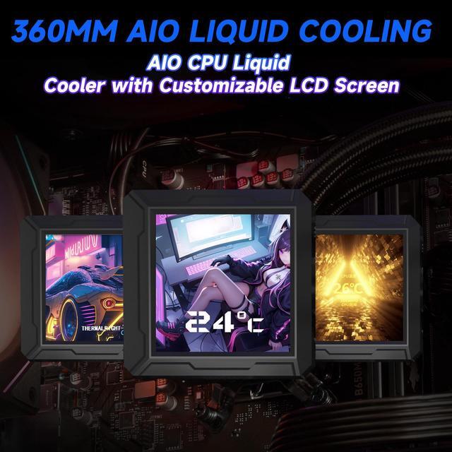 IPASON Gaming Desktop Ryzen 7 9700X NVIDIA RTX5070 12GB 32GB DDR5 RAM 1TB M.2 NVMe Windows 11 Home WIFI 360MM Liquid Cooler ARGB Fans AI Ready 850W Gold PSU Prebuilt Gaming Pc