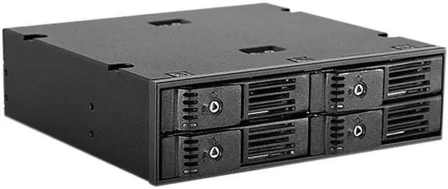 iStarUSA BPN-124K-SA 5.25" to 4 x 2.5" SATA 6Gb/s Trayless Hot-Swap Cage