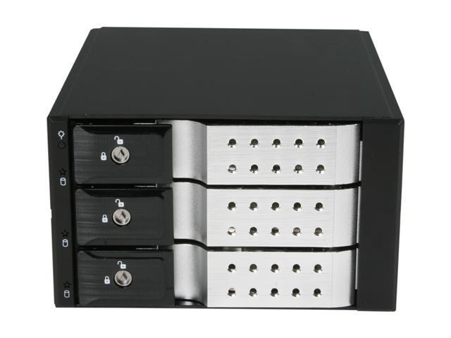 IStarUSA BPN-DE230SS-SILVER 2x5.25" To 3x3.5" SAS/SATA 6.0 Gb/s Trayless Hot-Swap Cage - OEM
