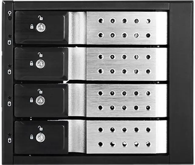 iStarUSA BPN-DE340HD-SILVER Trayless 3 x 5.25" to 4 x 3.5" 12Gb/s HDD Hot-swap Rack