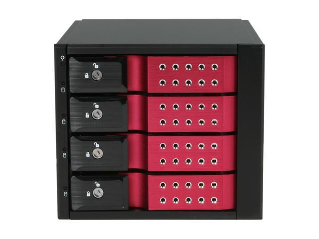 IStarUSA BPN-DE340SS-RED 3 X 5.25" To 4 X 3.5" SAS/SATA Trayless Hot-Swap Cage - OEM