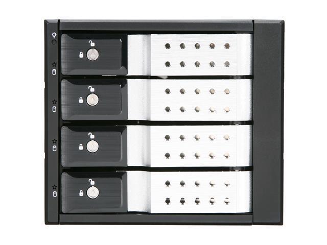 IStarUSA BPN-DE340SS-SILVER 3 X 5.25" To 4 X 3.5" SAS / SATA Trayless Hot-Swap Cage - OEM