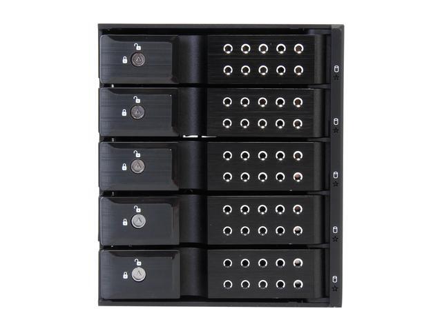 IStarUSA BPN-DE350SS-BLACK 3x5.25" To 5x3.5" SAS/SATA 6.0 Gb/s Trayless Hot-Swap Cage