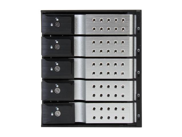 IStarUSA BPN-DE350SS-SILVER 3x5.25" To 5x3.5" SAS/SATA 6.0 Gb/s Trayless Hot-Swap Cage