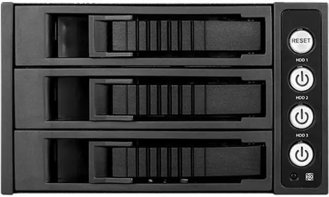 iStarUSA BPU-230HD-BLACK 2 x 5.25" to 3 x 3.5" 2.5" 12Gb/s HDD SSD Hot-swap Rack