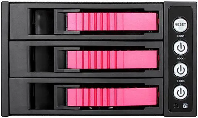 iStarUSA BPU-230HD-RED 2 x 5.25" to 3 x 3.5" 2.5" 12Gb/s HDD SSD Hot-swap Rack