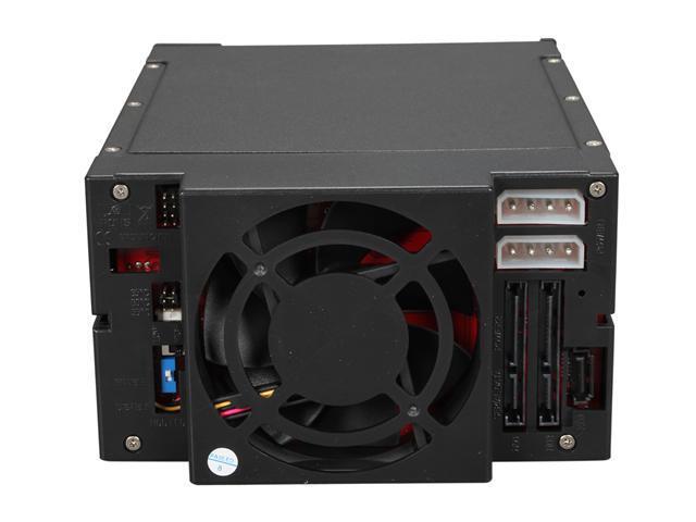 IStarUSA BPU-230SATA-BLACK 2x5.25" To 3x3.5" SAS/SATA 6.0 Gb/s Hot-Swap Cage - Black Tray