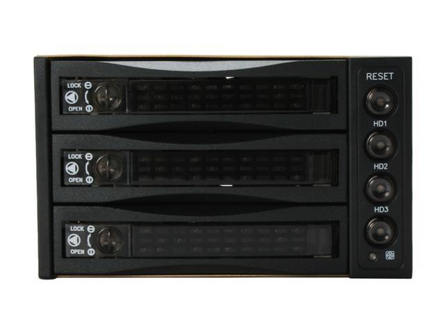 IStarUSA BPU-230SATA-BPL 2 X 5.25" To 3 X 3.5" SAS / SATA 6.0 Gbps Hot-Swap Cage - Lockable