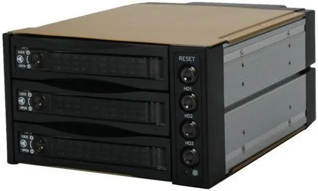iStarUSA BPU-230SATA-BPL 2 x 5.25" to 3 x 3.5" SAS / SATA 6.0 Gbps Hot-Swap Cage - Lockable