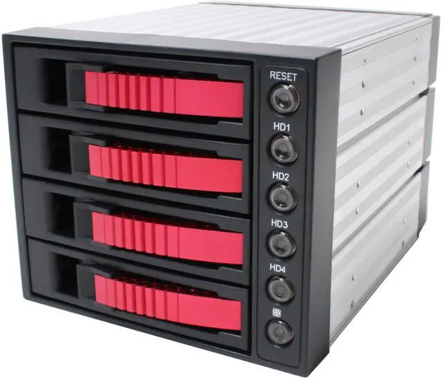 iStarUSA BPU-340-SA- RED 3x5.25" to 4x3.5" SATA2.0 Hot-Swap Backplane Raid Cage - OEM
