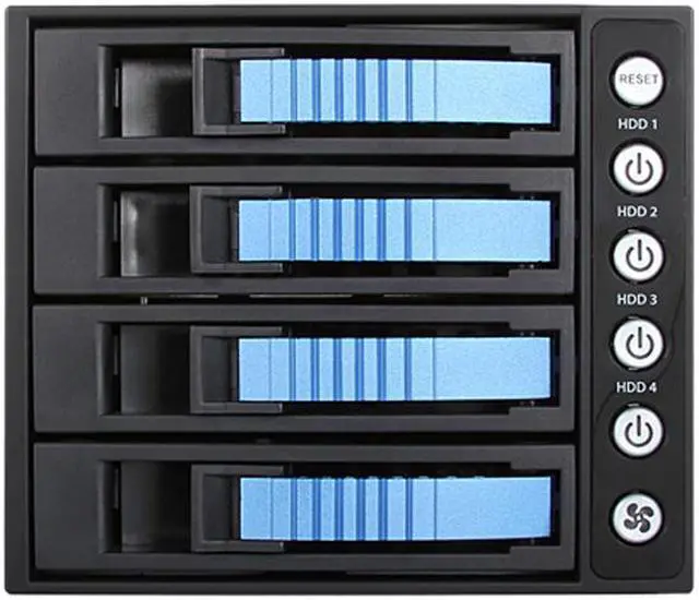 iStarUSA BPU-340HD-BLUE 3 x 5.25" to 4 x 3.5" 2.5" 12Gb/s HDD SSD Hot-swap Rack