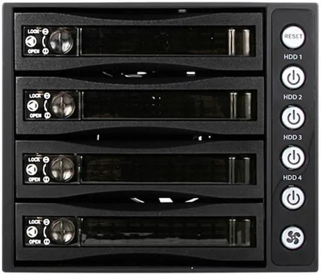 iStarUSA BPU-340HD-BPL 3 x 5.25" to 4 x 3.5" 2.5" 12Gb/s HDD SSD Hot-swap Rack (Lockable Tray)