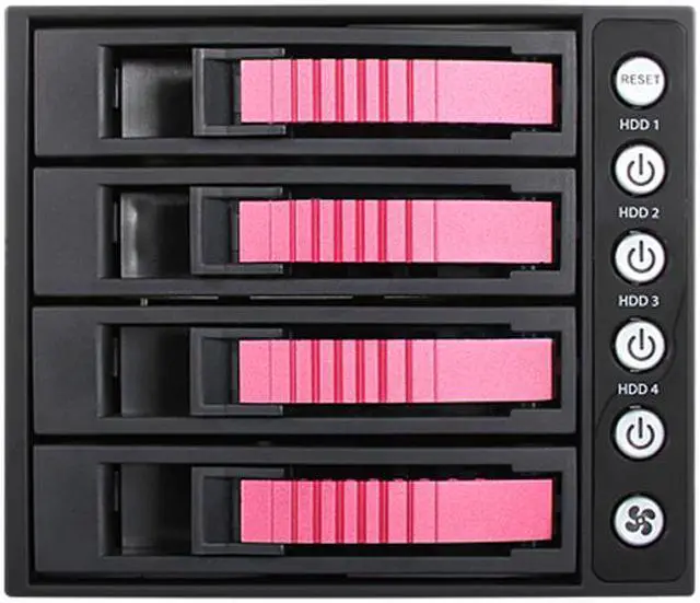 iStarUSA BPU-340HD-RED 3 x 5.25" to 4 x 3.5" 2.5" 12Gb/s HDD SSD Hot-swap Rack
