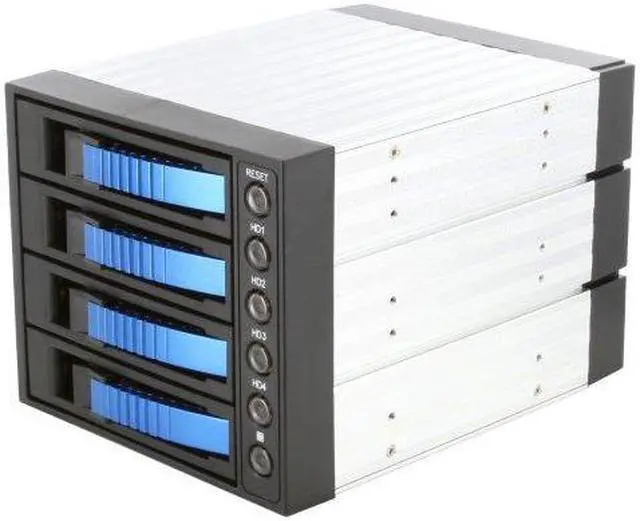 iStarUSA BPU-340SATA-BLUE 3x5.25" to 4x3.5" SAS/SATA 6.0 Gb/s Hot-Swap Cage - OEM