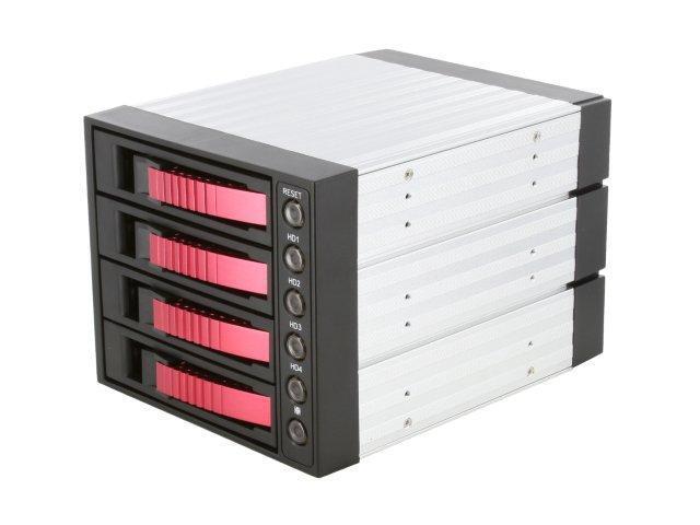 IStarUSA BPU-340SATA-RED 3x5.25" To 4x3.5" SAS/SATA 6.0 Gb/s Hot-Swap Cage - OEM