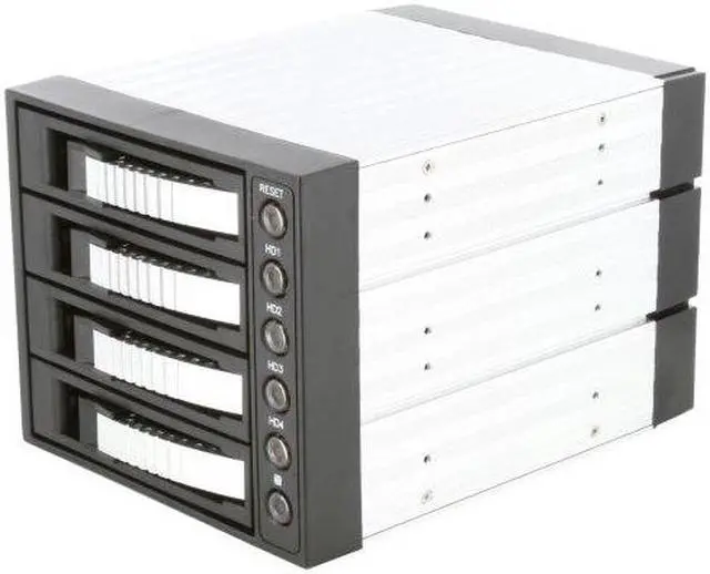 iStarUSA BPU-340SATA-SILVER 3x5.25" to 4x3.5" SAS/SATA 6.0 Gb/s Hot-Swap Cage - OEM