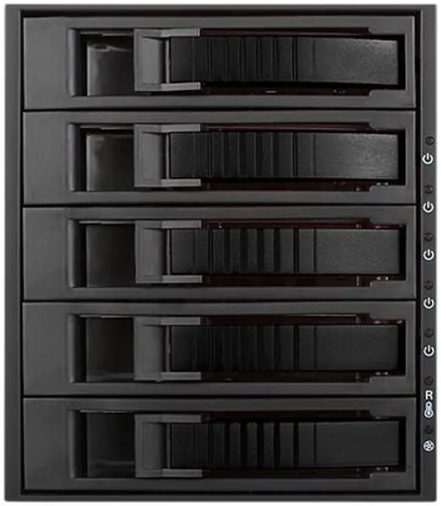 iStarUSA BPU-350HD-BLACK 3 x 5.25" to 5 x 3.5" 2.5" 12Gb/s HDD SSD Hot-swap Rack