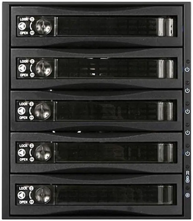 iStarUSA BPU-350HD-BPL 3 x 5.25" to 5 x 3.5" 2.5" 12Gb/s HDD SSD Hot-swap Rack (Lockable Tray)