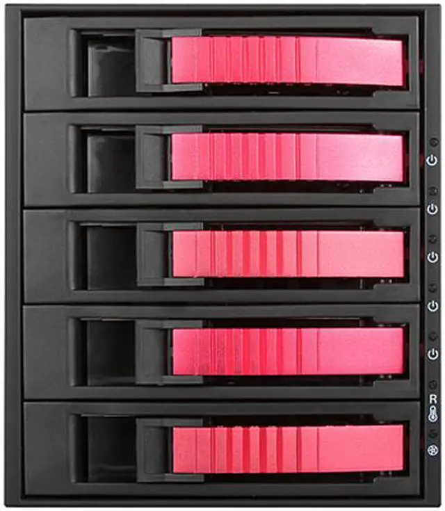 iStarUSA BPU-350HD-RED 3 x 5.25" to 5 x 3.5" 2.5" 12Gb/s HDD SSD Hot-swap Rack