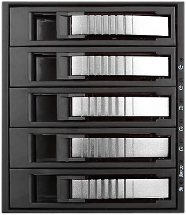 iStarUSA BPU-350HD-SILVER 3 x 5.25" to 5 x 3.5" 2.5" 12Gb/s HDD SSD Hot-swap Rack