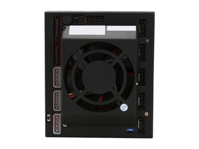 IStarUSA BPU-350SATA-BLACK 3x5.25" To 5x3.5" SAS/SATA 6.0 Gb/s Hot-Swap Cage - Black Tray