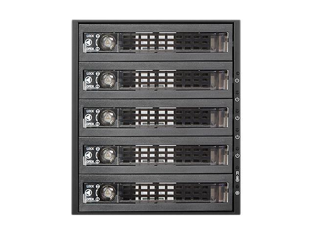 IStarUSA BPU-350SATA-KL 3x 5.25" To 5x 3.5" 2.5" SAS SATA 6 Gbps HDD SSD Hot-swap Rack With Key Lock