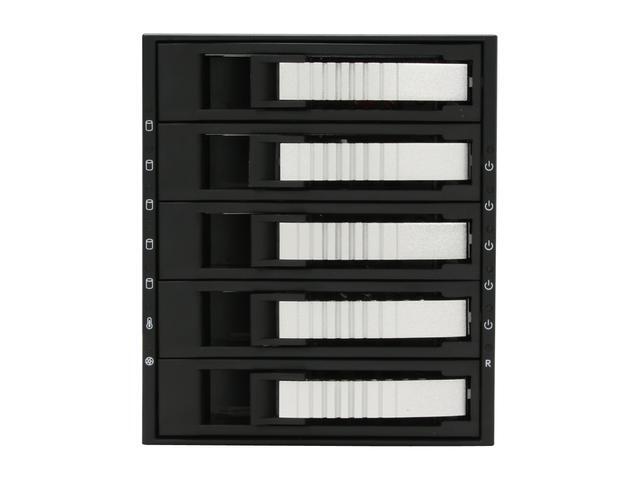 IStarUSA BPU-350SATA-SILVER 3x5.25" To 5x3.5" SAS/SATA 6.0 Gb/s Hot-Swap Cage - OEM