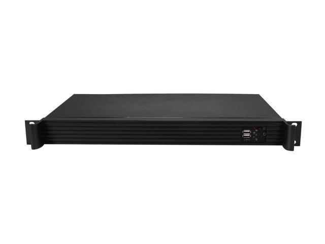 IStarUSA D-118V2-ITX-30FX8 Black Metal / Aluminum 1U Rackmount Compact Server Case 300W 80Plus
