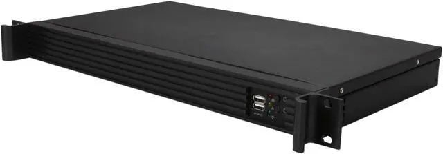 iStarUSA D-118V2-ITX-30FX8 Black Metal / Aluminum 1U Rackmount Compact Server Case 300W 80Plus