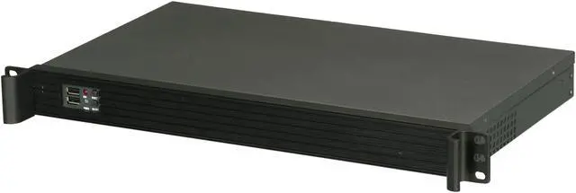 iStarUSA D-118V2-ITX Black Metal / Aluminum 1U Rackmount Compact Server Chassis