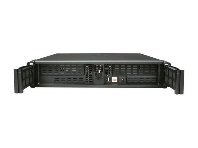 IStarUSA D-200 Black Material Of Front Bezel: Aluminum Alloy Material Of Handle: SECC Zinc-Coated Steel Material Of Main Chassis: 1.2mm SECC Zinc-Coated Steel (Japan Made) 2U Rackmount Compact Stylish Chassis - Black Bezel 2 Ext