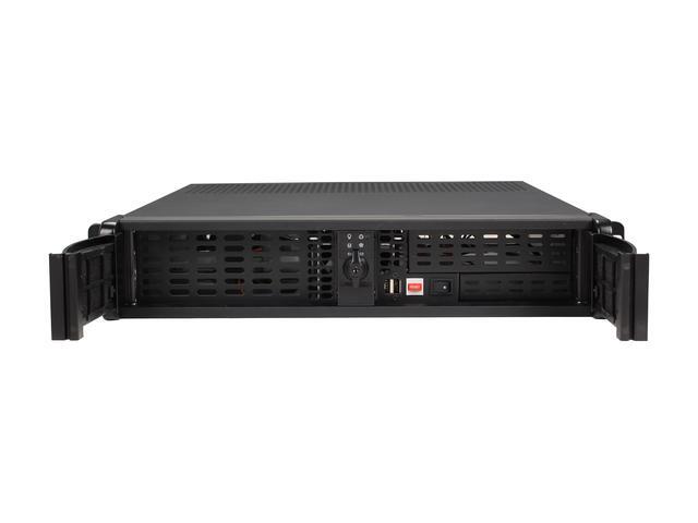 IStarUSA D-200-FS Black Aluminum / Steel 2U Rackmount Compact Stylish Chassis 1 External 5.25" Drive Bays