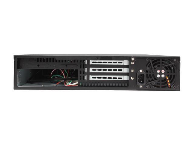 IStarUSA D-200-FS Black Aluminum / Steel 2U Rackmount Compact Stylish Chassis 1 External 5.25" Drive Bays