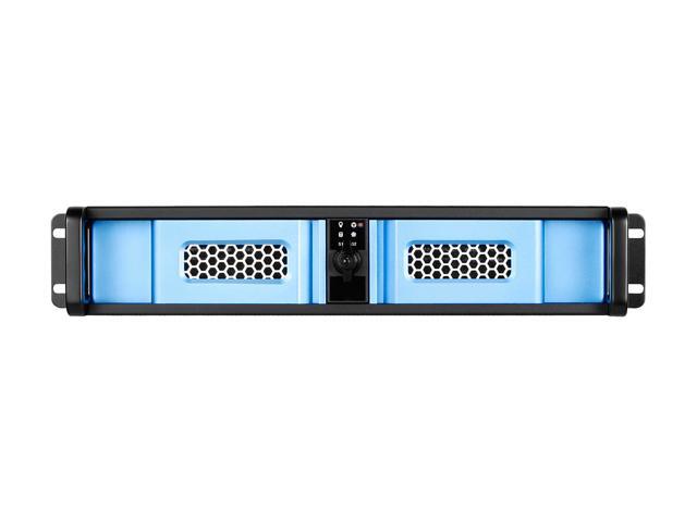 IStarUSA D-200SE Black Aluminum / Steel 2U Rackmount Compact Stylish Chassis 2 External 5.25" Drive Bays