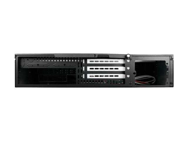 IStarUSA D-200SE Black Aluminum / Steel 2U Rackmount Compact Stylish Chassis 2 External 5.25" Drive Bays
