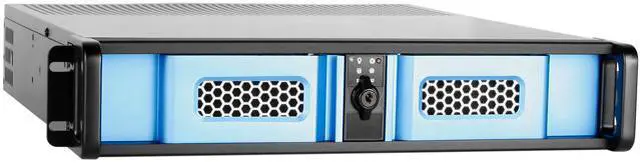 iStarUSA D-200SE Black Aluminum / Steel 2U Rackmount Compact Stylish Chassis 2 External 5.25" Drive Bays