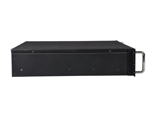 IStarUSA D-214-MATX Black Steel 2U Rackmount Chassis 2 External 5.25" Drive Bays