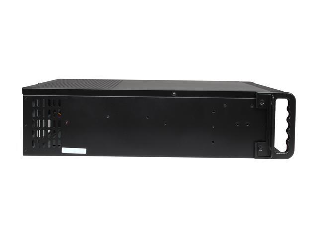 IStarUSA D-300-FS Black Aluminum / Steel 3U Rackmount Compact Stylish Front-mounted PSU Chassis 2 External 5.25" Drive Bays