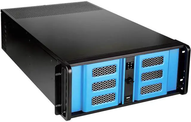 iStarUSA D-300SE Black Aluminum / Steel 3U Rackmount Compact Stylish Chassis 4 External 5.25" Drive Bays