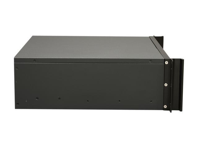 IStarUSA D-313SE-MATX Black Aluminum / Steel 3U Rackmount Compact Industrial Chassis - Black Bezel 2 External 5.25" Drive Bays