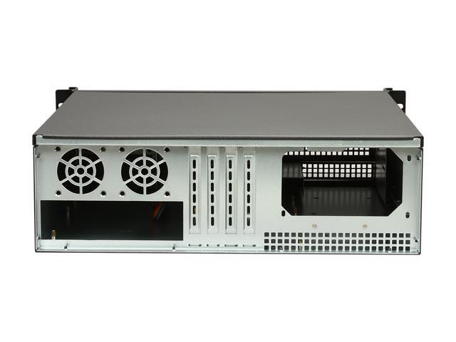 IStarUSA D-313SE-MATX Black Aluminum / Steel 3U Rackmount Compact Industrial Chassis - Black Bezel 2 External 5.25" Drive Bays