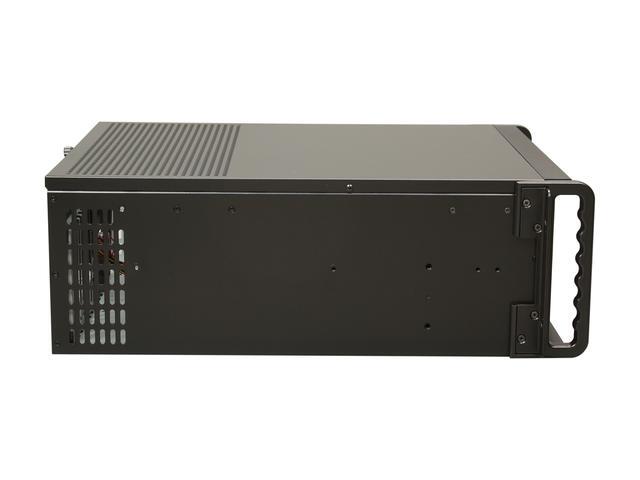IStarUSA D-400-6-Black Black Steel 4U Rackmount Compact Stylish Server Chassis 6 External 5.25" Drive Bays