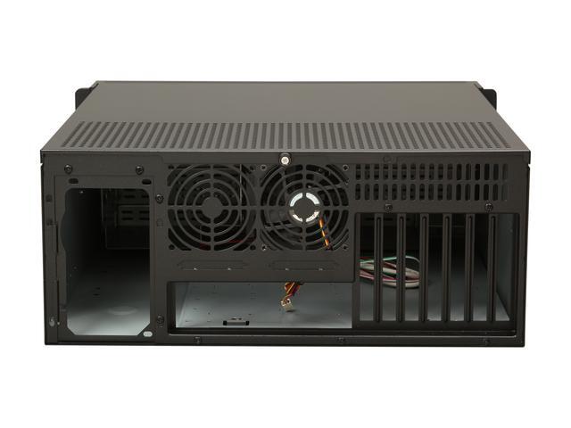 IStarUSA D-400-6-Black Black Steel 4U Rackmount Compact Stylish Server Chassis 6 External 5.25" Drive Bays