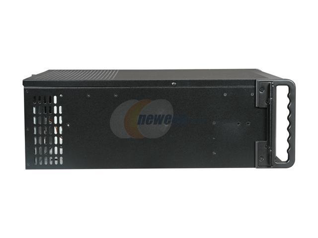 IStarUSA D-400 Black Aluminum / Steel 4U Rackmount Compact Stylish Chassis - Black Bezel 4 External 5.25" Drive Bays