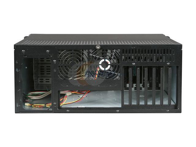 IStarUSA D-400 Black Aluminum / Steel 4U Rackmount Compact Stylish Chassis - Black Bezel 4 External 5.25" Drive Bays