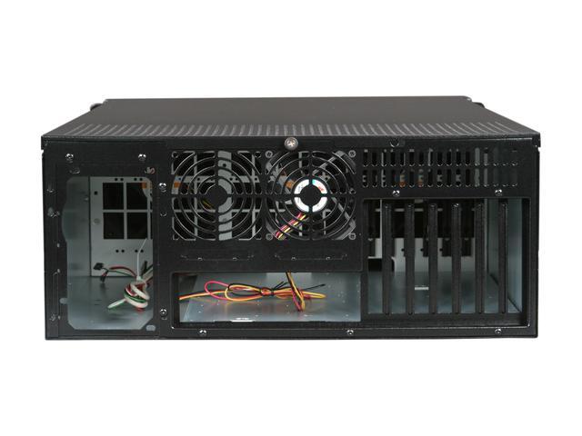 IStarUSA D-400L-7 Black Aluminum / Steel 4U Rackmount High Performance Chassis - Black Bezel 7 External 5.25" Drive Bays
