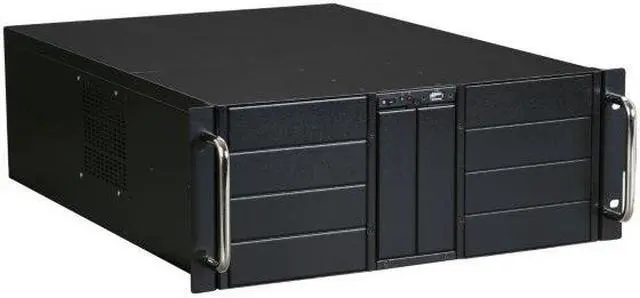 iStarUSA D-410 Black Zinc-Coated Steel 4U Rackmount Server Case 10 External 5.25" Drive Bays