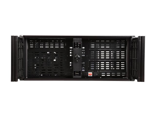 IStarUSA D-414 Black Aluminum / Steel 4U Rackmount 14 Slots Industrial PC Chassis 4 External 5.25" Drive Bays